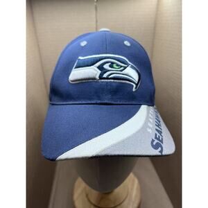 Nfl Team Seattle Seahawks Cap Hat Adult Mens Embroidered Logo Adjustable Strap